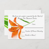 Carte RSVP Lily orange (Devant / Derrière)