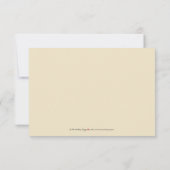 Carte RSVP Lime/Chocolat Floral Moderne (Dos)