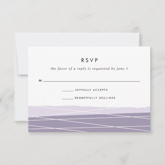 Carte RSVP Linee | Amethyst (Devant)