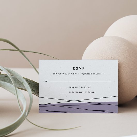 Carte RSVP Linee | Grey Lilac