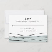 Carte RSVP Linee | Jade grisée (Devant)