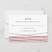 Carte RSVP Linee | Noir et blanc (Devant)