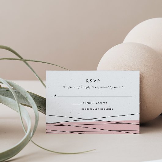Carte RSVP Linee | Noir et blanc