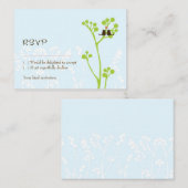 Carte RSVP Lovebirds (Bleu Poudre) (Devant / Derrière)