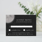 Carte RSVP Lune céleste et étoiles avec choix de r (Debout devant)