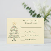 Carte RSVP Lyrical Christmas Tree (Debout devant)