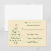Carte RSVP Lyrical Christmas Tree (Devant / Derrière)