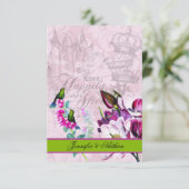 Carte RSVP Magnolias Hummingbirds (Debout devant)
