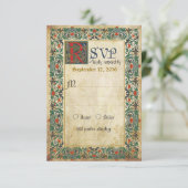 Carte RSVP Manuscript Médiévale (Debout devant)