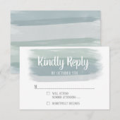 Carte RSVP mariage Aquarelle (Devant / Derrière)