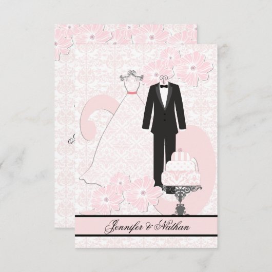 Carte RSVP mariage Atteint (Devant / Derrière)