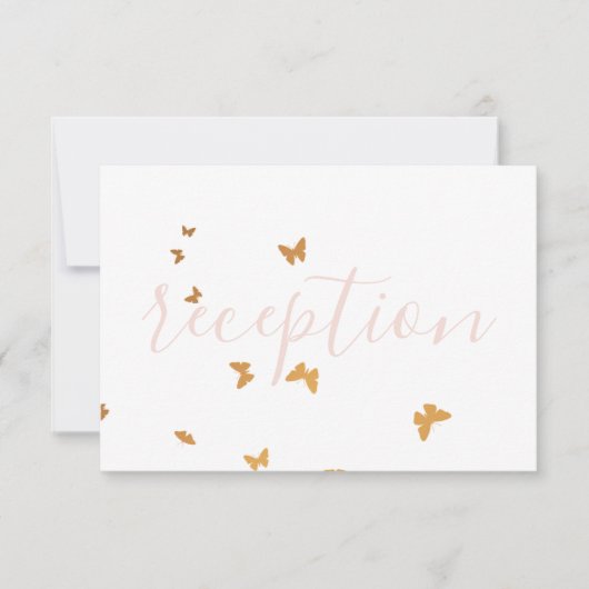 Carte RSVP mariage Cake Butterflies (Devant)