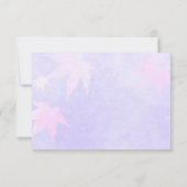 Carte RSVP Mariage campagnard d'automne Maple Leaf (Dos)