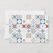 Carte RSVP Mariage Carrelage Espagnol (Dos)