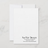 Carte RSVP Mariage damassé noir/blanc (Dos)