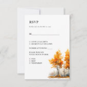 Carte RSVP mariage de automne (Devant)