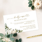 Carte RSVP Mariage de automne Citrouille vert