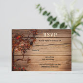 Carte RSVP Mariage de automne pour lumières romant (Debout devant)