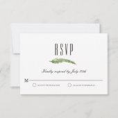 Carte RSVP mariage de automne - Rustic Harvest Gre (Devant)