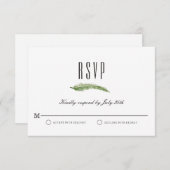 Carte RSVP mariage de automne - Rustic Harvest Gre (Devant / Derrière)