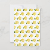 Carte RSVP Mariage de cadre de citron vert italien (Dos)