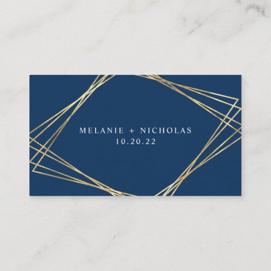 Carte RSVP mariage en ligne Gold Frame | toute cou (Dos)