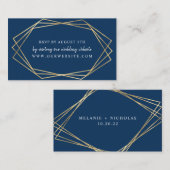 Carte RSVP mariage en ligne Gold Frame | toute cou (Devant / Derrière)