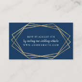 Carte RSVP mariage en ligne Gold Frame | toute cou (Devant)
