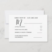 Carte RSVP Mariage Eucalyptus Floral Bois Rustique (Dos)