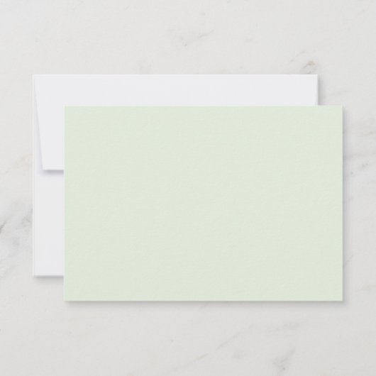 Carte RSVP mariage Feuille couleur verdure (Dos)