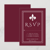 Carte RSVP mariage Fleur de Lis (Devant / Derrière)