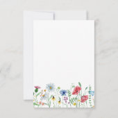 Carte RSVP mariage Fleur sauvage élégante (Dos)