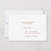 Carte RSVP Mariage Fleurs de Pêche Tropicale (Dos)