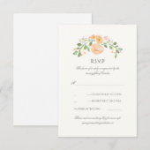 Carte RSVP Mariage Fleurs Pastel Aquarelle (Devant / Derrière)