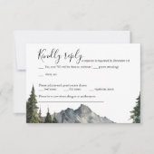 Carte RSVP Mariage Forêt Montagnes (Devant)