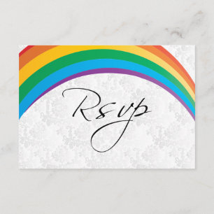 Carte RSVP Mariage Gay Arc-en-Ciel