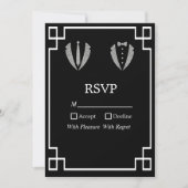 Carte RSVP Mariage Gay Tuxedo Deux Chambres (Devant)