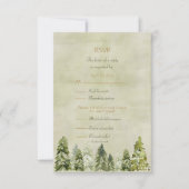 Carte RSVP mariage In the Pines (Devant)