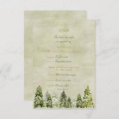 Carte RSVP mariage In the Pines (Devant / Derrière)