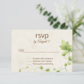 Carte RSVP Mariage Ivy Anglais (Debout devant)