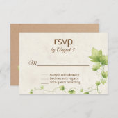 Carte RSVP Mariage Ivy Anglais (Devant / Derrière)