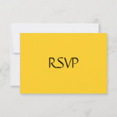 Carte RSVP Mariage Jaune clair et ensoleillé (Dos)