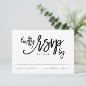 Carte RSVP Mariage Lettre Main Chic (Debout devant)
