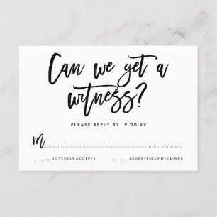 Carte RSVP Mariage Lettre Main Chic