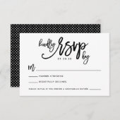 Carte RSVP Mariage Lettre Main Chic (Devant / Derrière)