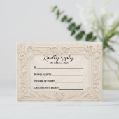 Carte RSVP Mariage Marbre Mystique (Debout devant)