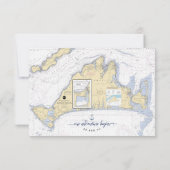 Carte RSVP Mariage Nautique semi-formelle / Événem (Dos)