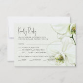 Carte RSVP Mariage Orchidée. (Devant)