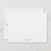 Carte RSVP Mariage Palmiers - Blanc/Aqua (Dos)