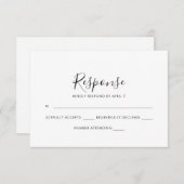 Carte Rsvp Mariage Palms Graceful Palms (Devant / Derrière)
